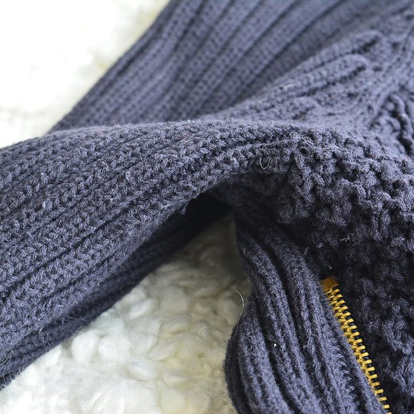 MICHAEL Michael Kors Navy Zipper Sweater - Picture 5 of 6